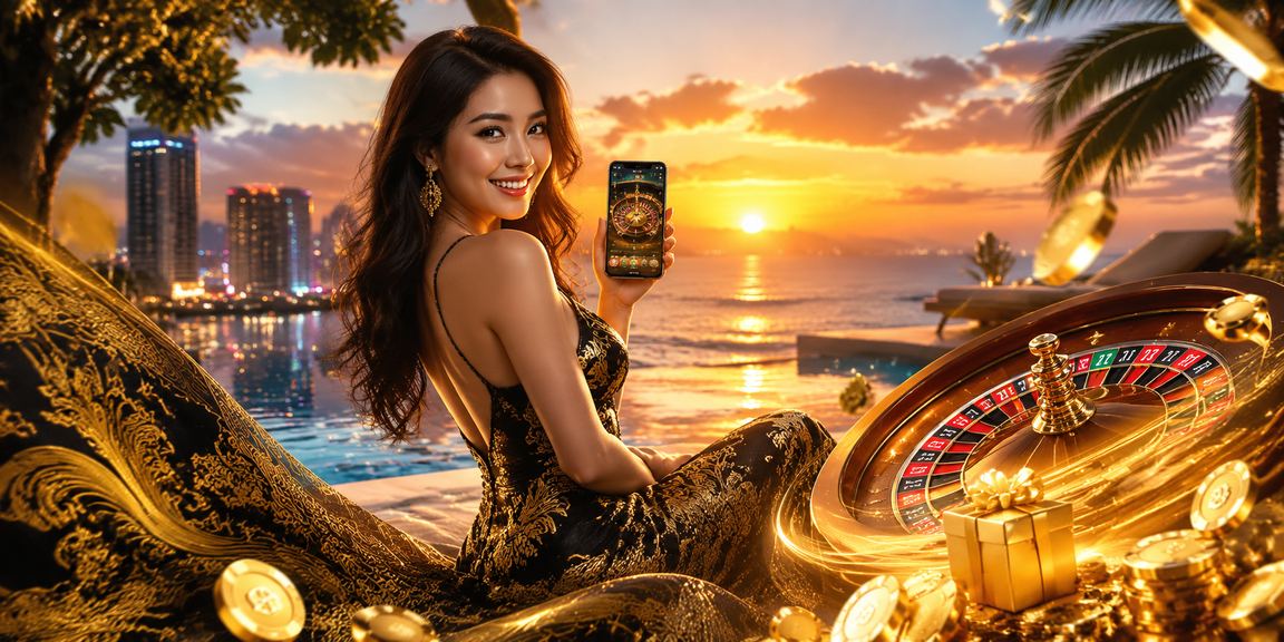 Người phụ nữ áo dài chơi roulette tại Đà Nẵng trong không khí lễ hội sôi động