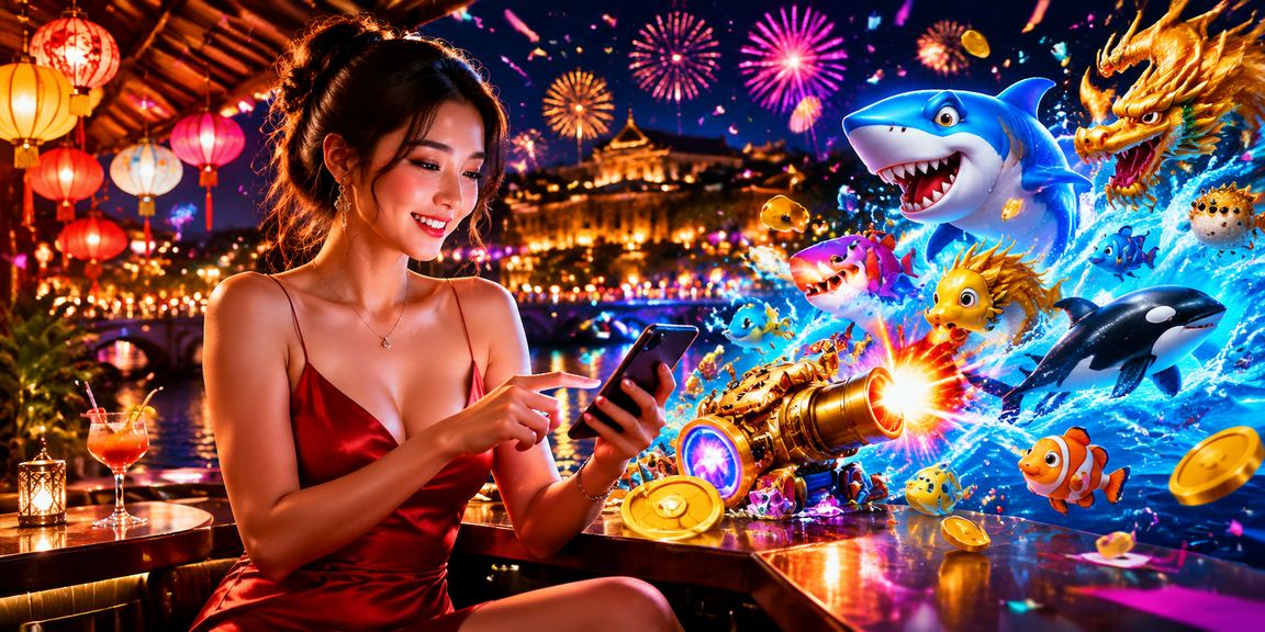 Người chơi bắn cá tại khu chợ đêm Huế trải nghiệm game đổi thưởng trực tuyến